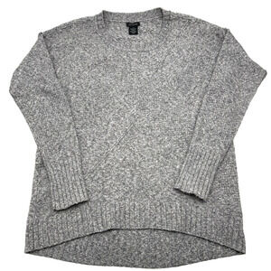 2007 Calvin Klein Jeans Heather Gray Tight Knit Round Neck Relaxed Fit Sweater L